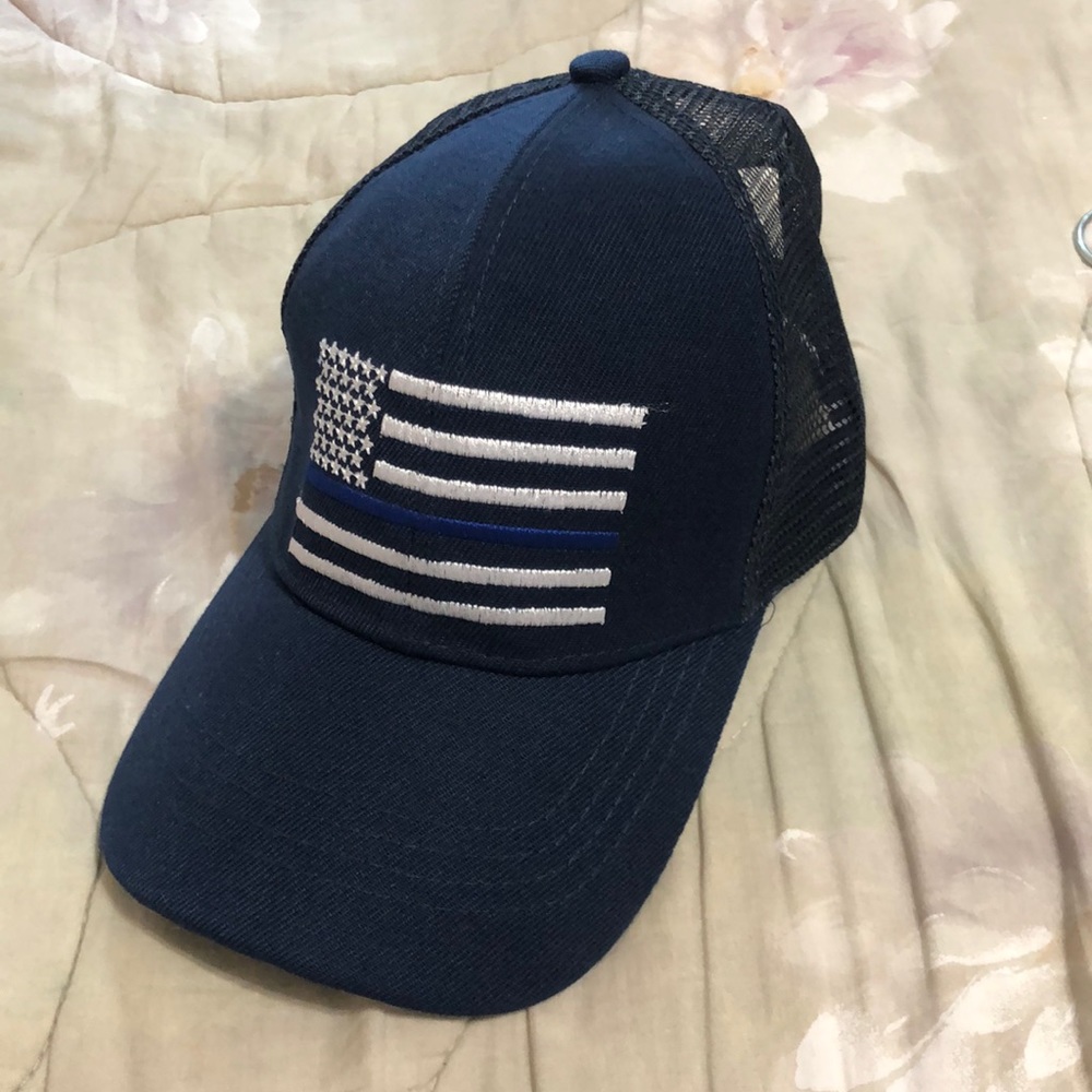 Thin blue line baseball cap